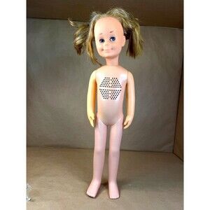VINTAGE 1961 Mattel 24" Charmin' Chatty Talking Doll Blonde Hair NOT WORKING